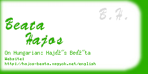 beata hajos business card